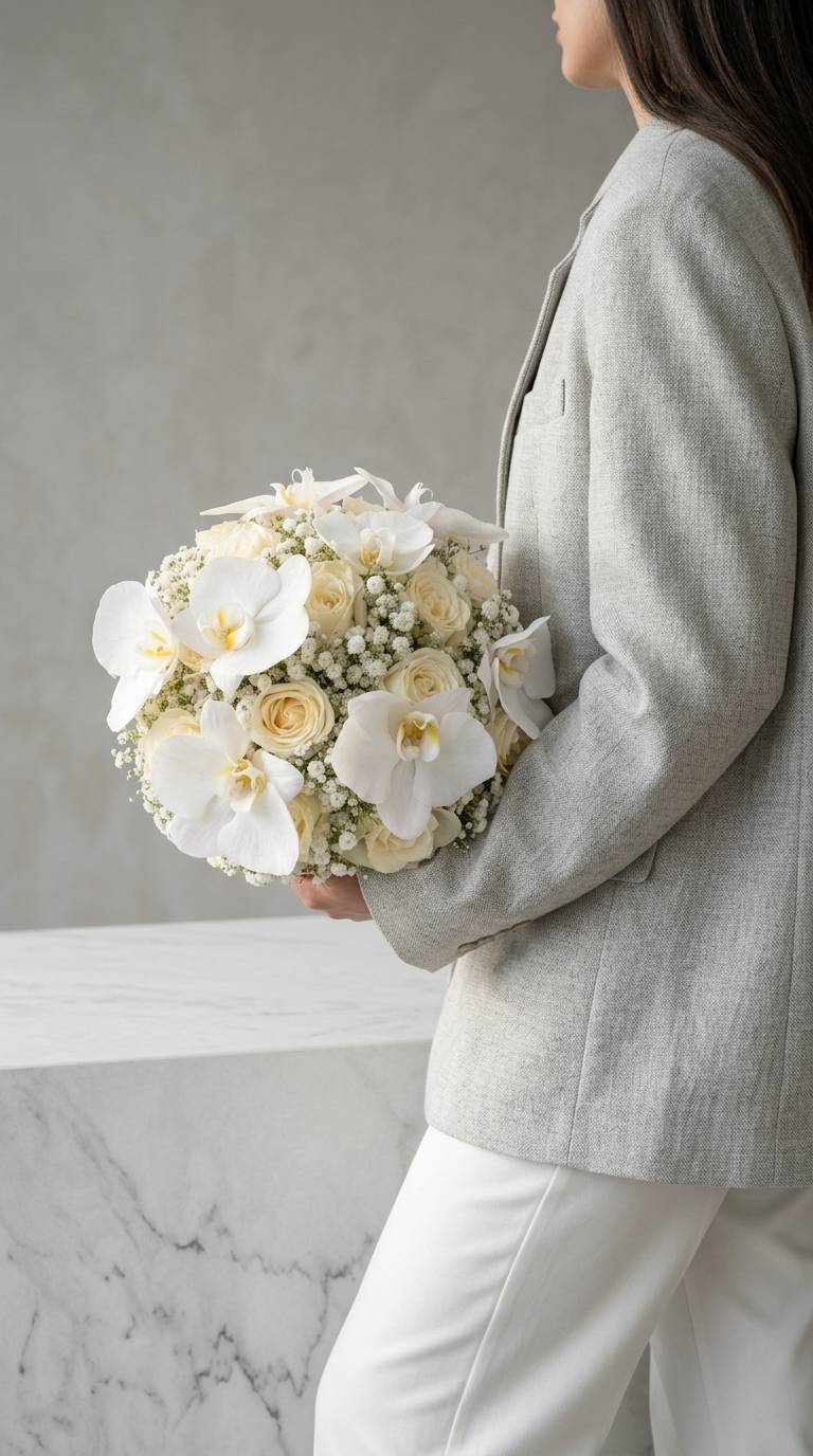دسته گل عروس گوی مروارید